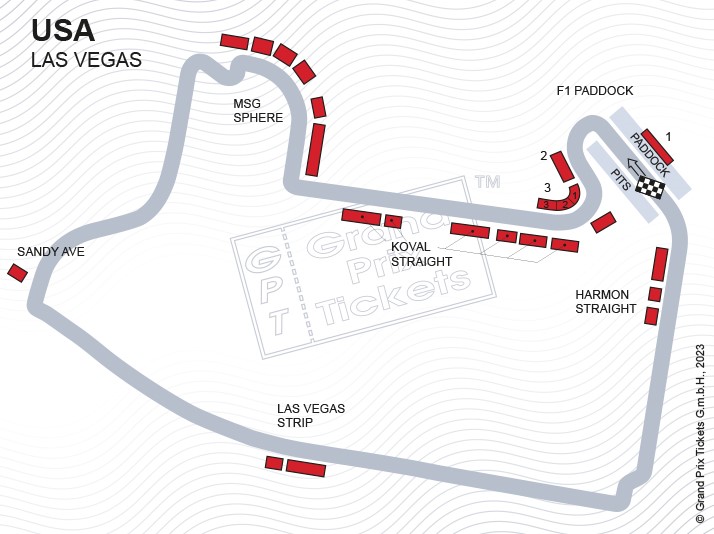 Las Vegas Grand Prix Track Layout
