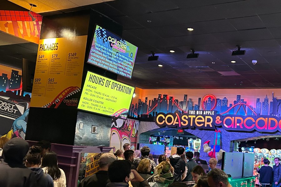 The Big Apple Coaster and Arcade Ticket Counter